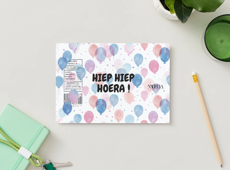 Balonnen birthday wikkel Print & Party PDF | GRATIS