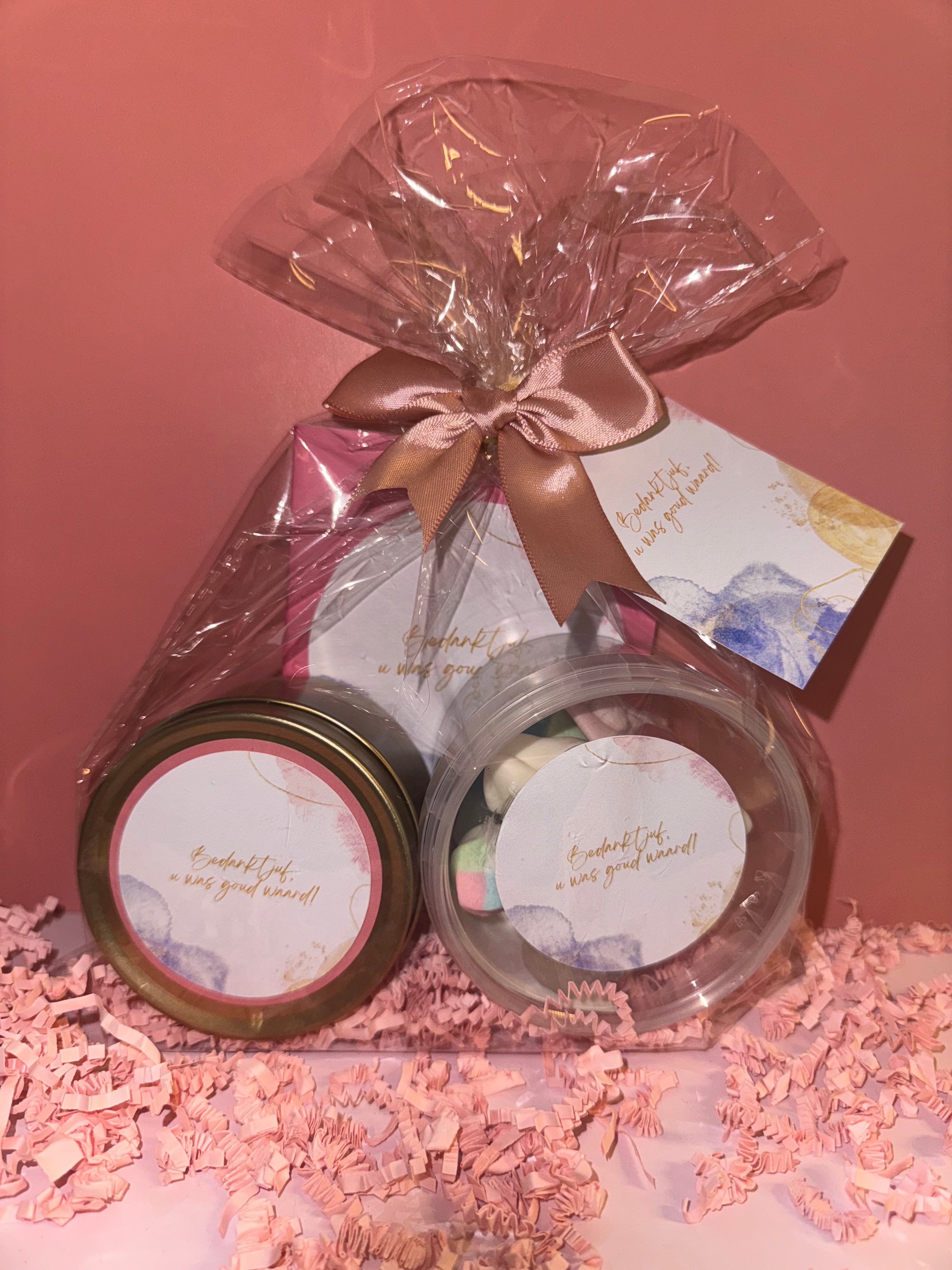 Giftset | Bedankt Juf u was goud waard