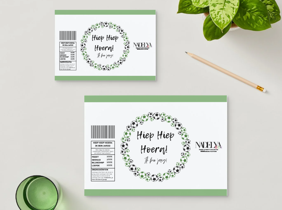 Birthday wikkel voetbal Hiep Hiep Hoera, ik ben jarig! | Print & Party