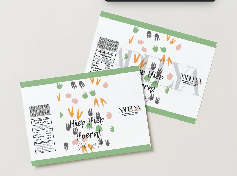 Birthday wikkel Dino Hiep Hiep Hoera, ik ben jarig! | Print & Party