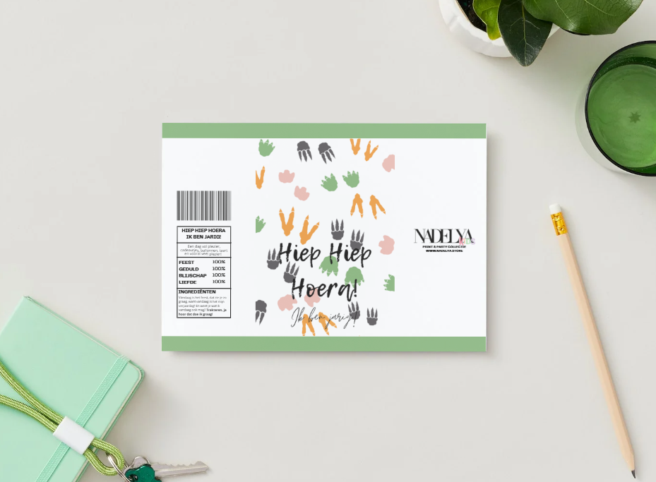 Birthday wikkel Dino Hiep Hiep Hoera, ik ben jarig! | Print & Party