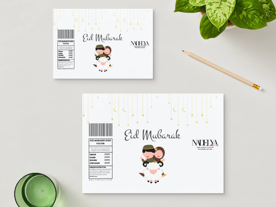 Jongen en Meisje, Eid bag wikkel | Print & Party