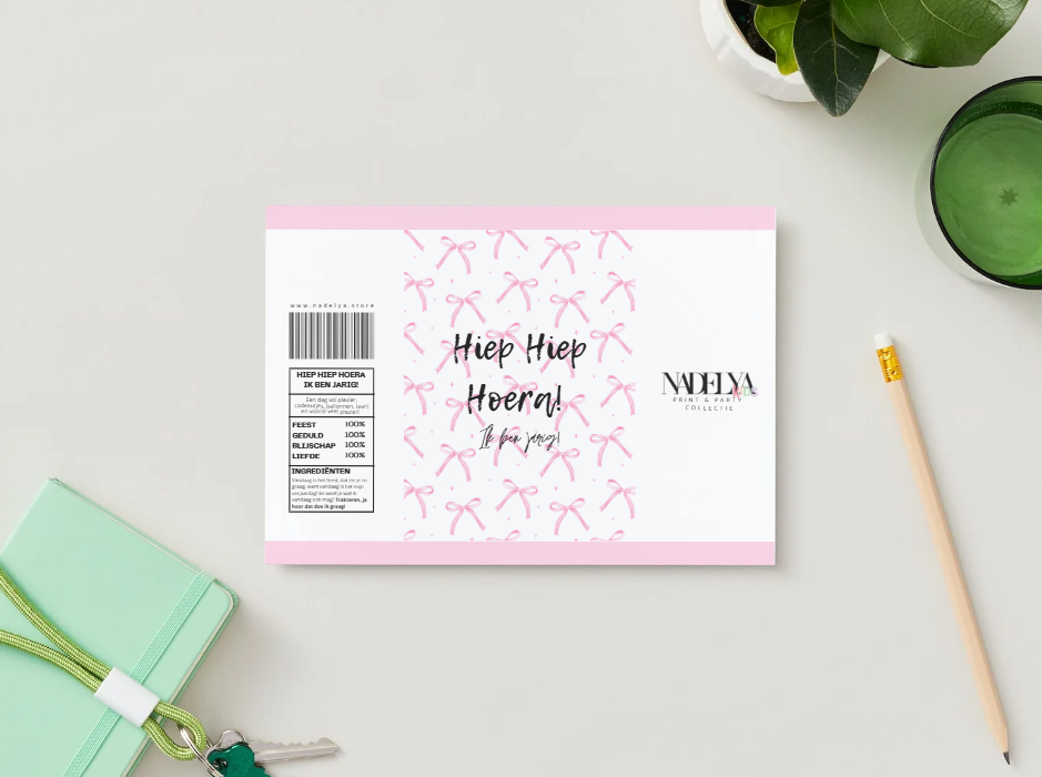 Birthday wikkel strikjes Hiep Hiep Hoera, ik ben jarig! | Print & Party