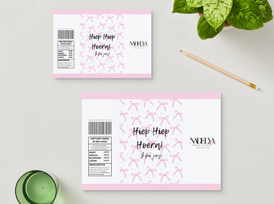 Birthday wikkel strikjes Hiep Hiep Hoera, ik ben jarig! | Print & Party