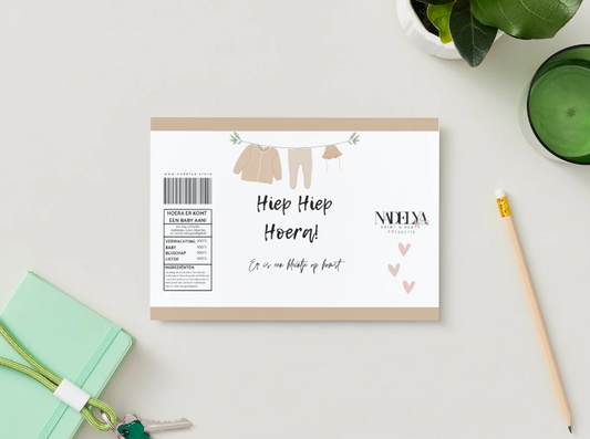 Babyshower beige wikkel | Print & Party