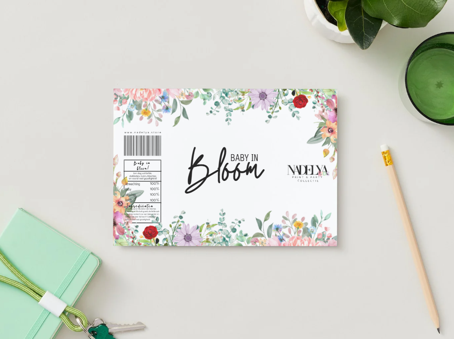 Babyshower baby in Floral Bloom | neutraal  Print & Party