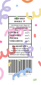 Confetti birthday wikkel Print & Party PDF | GRATIS